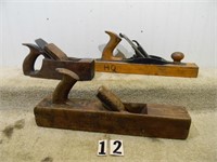 3 – Various handled smoothing planes: Thos.