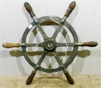 20” Chrome plated 6 – spoke “Ship’s Wheel” w/ 12”