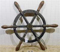 24” Brass 6 – spoke “Ship’s Wheel” w/ 14” brass
