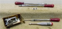 Tray lot assorted tools: Craftsman “clear case”