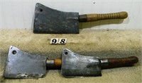 3 – Various, Beatty family butcher’s cleavers: