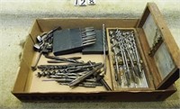 Lg. tray assorted brace bits: partial James Swan