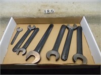 Assembled set of 7 – heavy open-end wrenches,