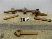 7 – Assorted measuring devices: wooden marking