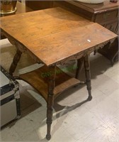 Antique two level side table - top needs a small