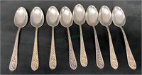 Stieff sterling silver teaspoons - lot of 8 in