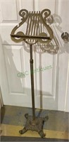 Antique brass and stainless music stand, stands