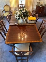 Double Pedestal Dining Table and 8 Chairs