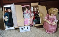 Group of collectible dolls (4)
