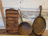 Wagner ware and two other pieces