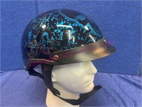Nice "skull" black-blue helmet (sz XS)