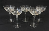 Champagne Goblets w/Engraved Design