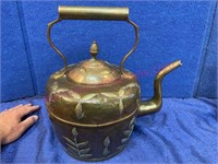 Large England copper 2-gal kettle (old handmade)