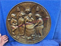 Large European 19in copper plaque (handmade)