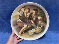 12in plate (boys & a dog)