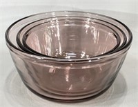 Colored Glass Mixing Bowl Set