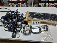 camera and computer accessories, cords, etc.