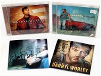 4 Autographed Darryl Worley CD Covers
