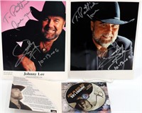 Johnny Lee Autographed Photos & CD Cover