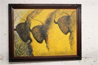 Buffalo's Running Oil on Canvas 44"x55"