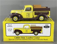 1940 Ford Pickup Bank -Golden Rule Lumber w/Box