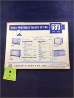 Vintage Sams Photofact Manual Folder Set #689 TVs