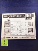 Vintage Sams Photofact Manual Folder Set #690 TVs