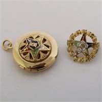 Order of the Eastern Star Pin & Locket