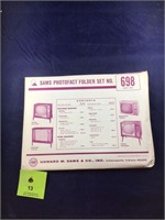 Vintage Sams Photofact Manual Folder Set #698 TVs