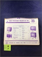 Vintage Sams Photofact Manual Folder Set #705 TVs