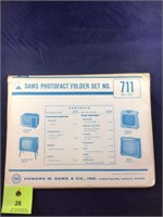 Vintage Sams Photofact Manual Folder Set #711 TVs