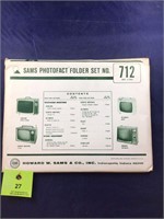 Vintage Sams Photofact Manual Folder Set #712 TVs