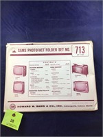 Vintage Sams Photofact Manual Folder Set #713 TVs