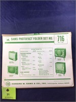Vintage Sams Photofact Manual Folder Set #716 TVs