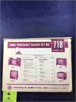 Vintage Sams Photofact Manual Folder Set #718 TVs