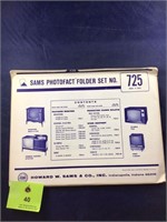 Vintage Sams Photofact Manual Folder Set #725 TVs