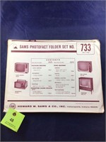 Vintage Sams Photofact Manual Folder Set #733 TVs