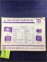 Vintage Sams Photofact Manual Folder Set #735 TVs