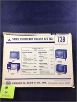 Vintage Sams Photofact Manual Folder Set #739 TVs
