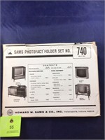 Vintage Sams Photofact Manual Folder Set #740 TVs