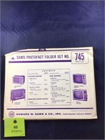 Vintage Sams Photofact Manual Folder Set #745 TVs