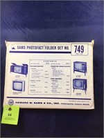 Vintage Sams Photofact Manual Folder Set #749 TVs