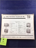 Vintage Sams Photofact Manual Folder Set #750 TVs