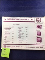 Vintage Sams Photofact Manual Folder Set #678 TVs