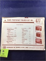 Vintage Sams Photofact Manual Folder Set #677 TVs