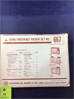 Vintage Sams Photofact Manual Folder Set #667 TVs