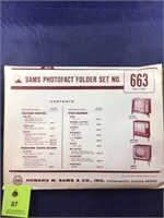 Vintage Sams Photofact Manual Folder Set #663 TVs