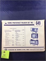 Vintage Sams Photofact Manual Folder Set #649 TVs
