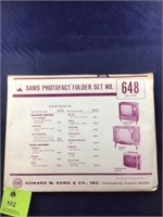 Vintage Sams Photofact Manual Folder Set #648 TVs