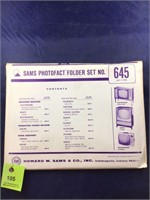 Vintage Sams Photofact Manual Folder Set #645 TVs